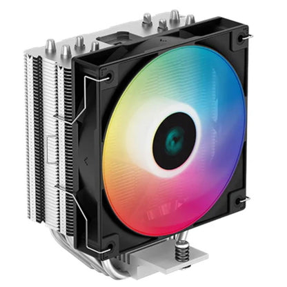 DeepCool AG400 LED CPU Cooler 4 Heat Pipes, 6 Colour LED, 120mm PWM Fan, Intel LGA1851/1700/1200/...