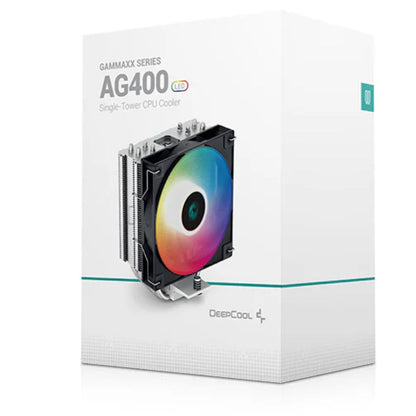 DeepCool AG400 LED CPU Cooler 4 Heat Pipes, 6 Colour LED, 120mm PWM Fan, Intel LGA1851/1700/1200/... - Image 2