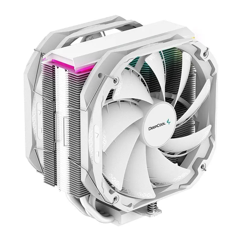 DeepCool AS500 PLUS White CPU Cooler Single Tower, Five Heat Pipe Design High Fin Density, Double...
