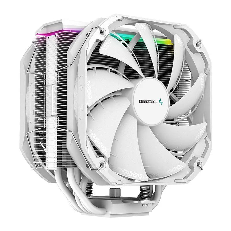 DeepCool AS500 PLUS White CPU Cooler Single Tower, Five Heat Pipe Design High Fin Density, Double... - Image 2