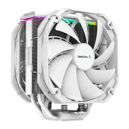 DeepCool AS500 PLUS White CPU Cooler Single Tower, Five Heat Pipe Design High Fin Density, Double... - Image 2