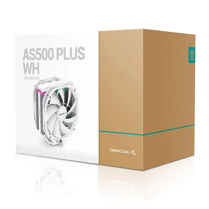 DeepCool AS500 PLUS White CPU Cooler Single Tower, Five Heat Pipe Design High Fin Density, Double... - Image 4