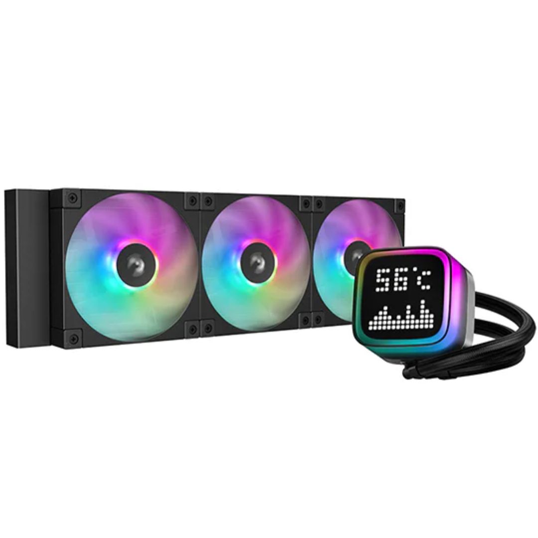 DeepCool LP360 Matrix Display Liquid Cooler, 360mm, High Performance FD12 ARGB PWM Fans IntelLGA1... - Image 2