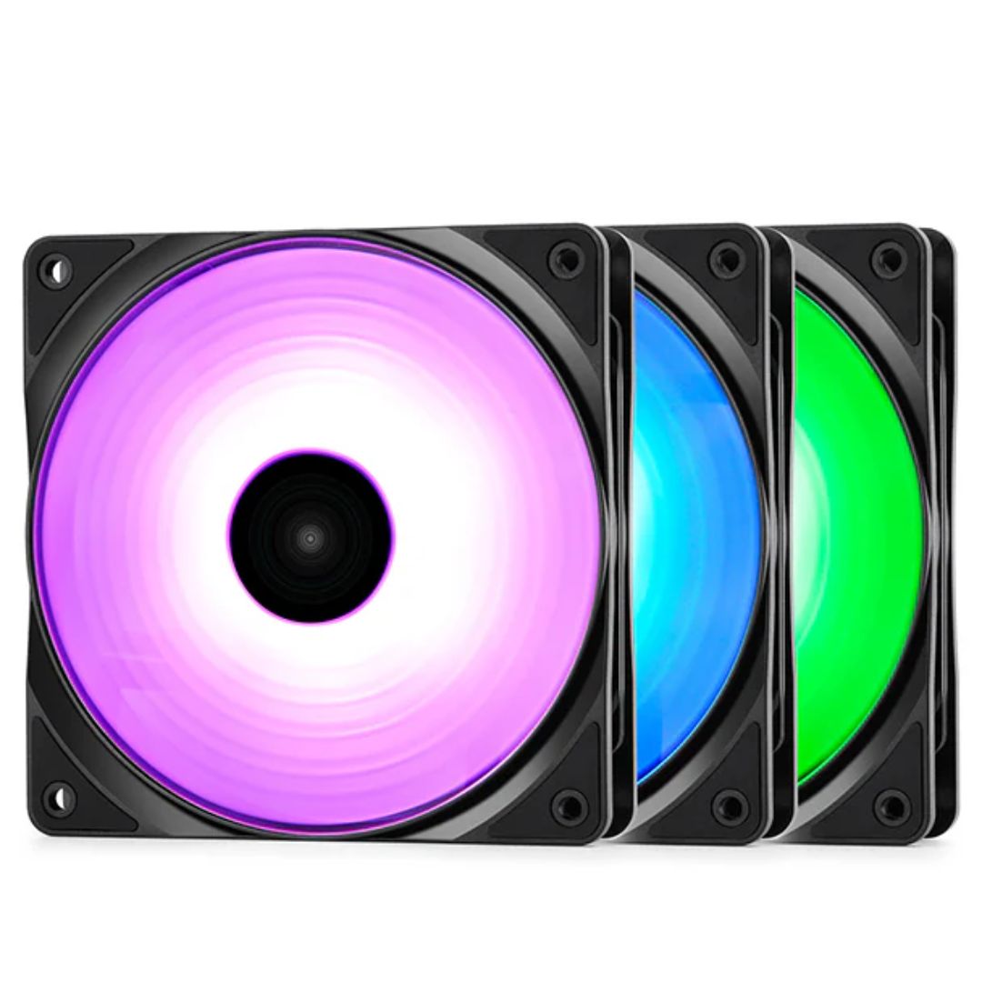 DeepCool RF120 FS (3-Pack) LED Fan 120mm Preset Purple/Blue/Orange LED Combination