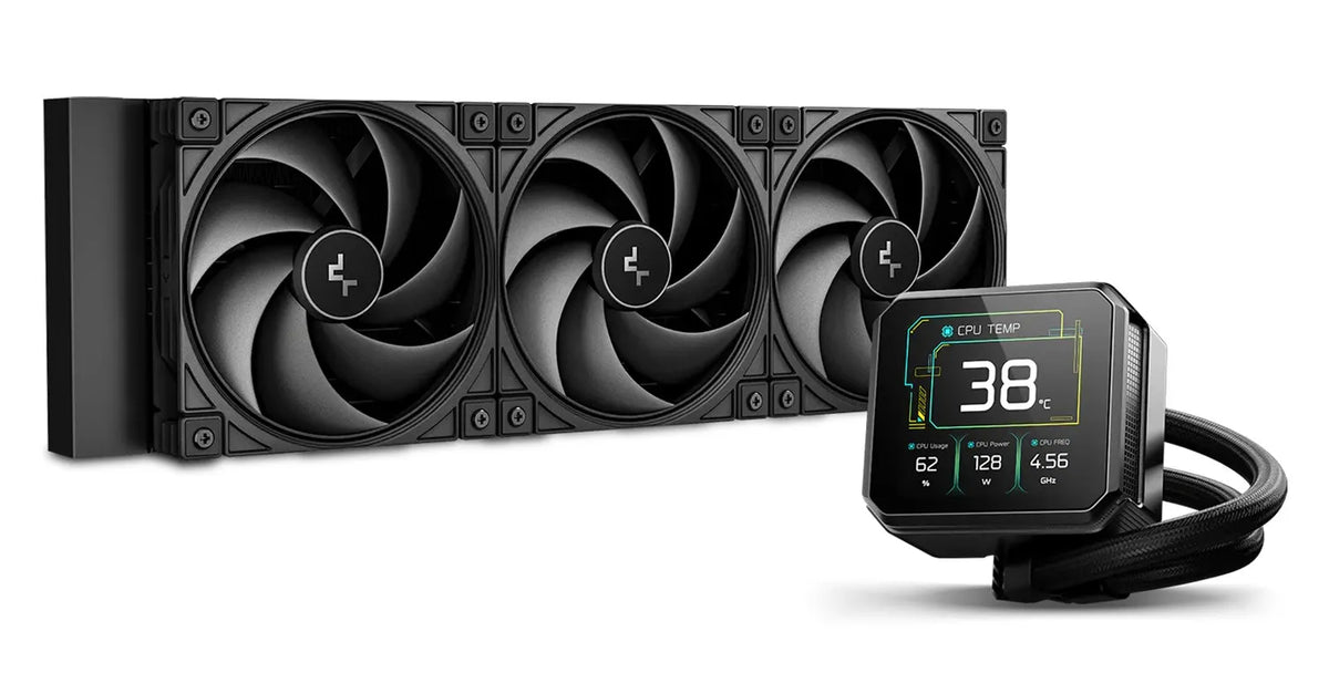 DeepCool SPARTACUS 360 Fully Customisable 6th Gen Liquid Cooler with Silent Ring Fans， 3.4' LCD...