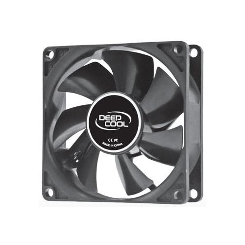 DeepCool 80mm Hydro Bearing Case Fan Molex 20dB 1800rpm 82g, High Quality Black Material, Low RPM
