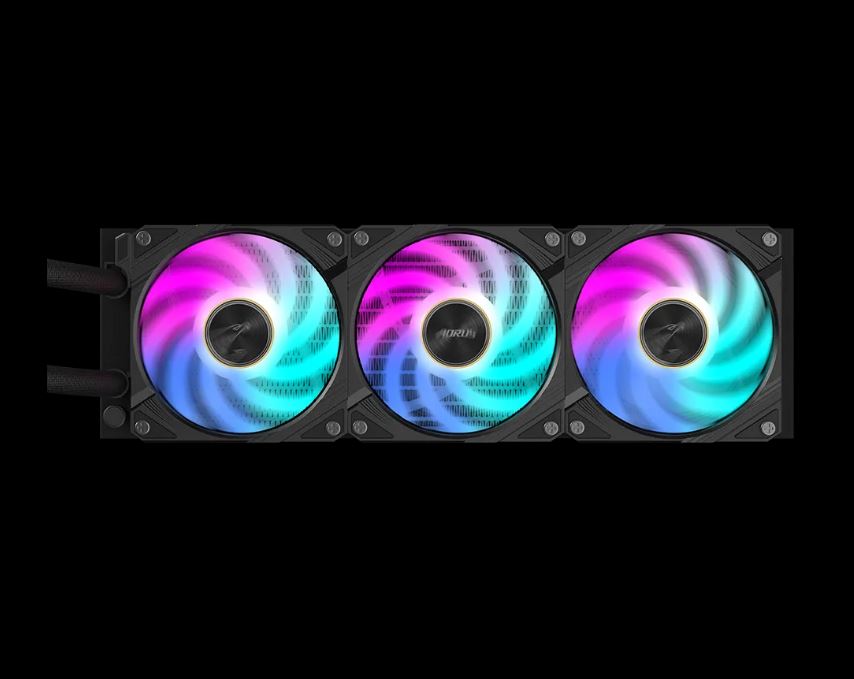 Gigabyte AORUS WATERFORCE X II 360 LCD display AIO liquid cooler, Intel 2066, 2011,1366,115x,1700... - Image 3