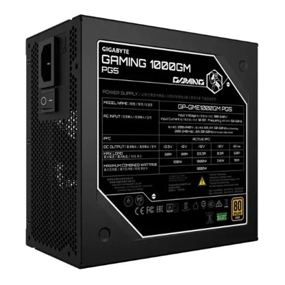 GIGABYTE GAMING 1000GM PG5 1000W 80+ Gold ATX 3.1 PSU PCIe 5.0 16pin full modular 135mm fan OVP O...