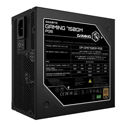 GIGABYTE GAMING 750GM PG5 750W 80+ Gold ATX3.1 PCIe5 16pin APFC 90% 135mm FDB fan 2xEPS 4xPCIe 8x... - Image 2