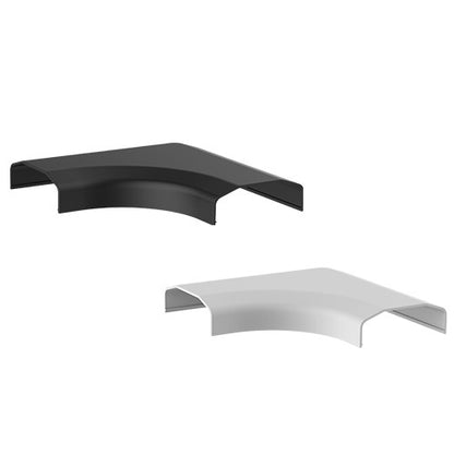 Brateck Plastic Cable Cover Joint L Shape Material:ABS Dimensions 127x127x21.5mm - Black (LS)
