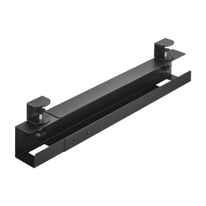 Brateck Extendable Clamp-On Under Desk Cable Tray --  Black, 800/1000/1200x100x178mm (LS) - Desk...