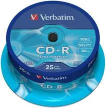 Verbatim CD-R 700MB 25Pk Spindle 52x - CDR/RW  DVDR/RW  Media