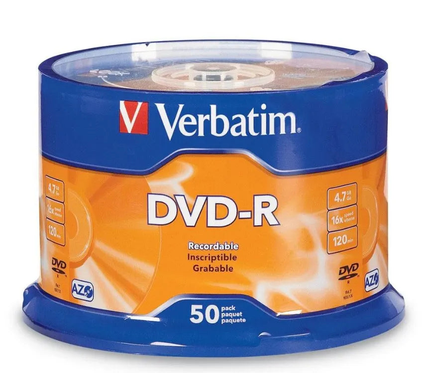 Verbatim DVD-R 4.7GB 50pk Spindle 16x - CDR/RW  DVDR/RW  Media