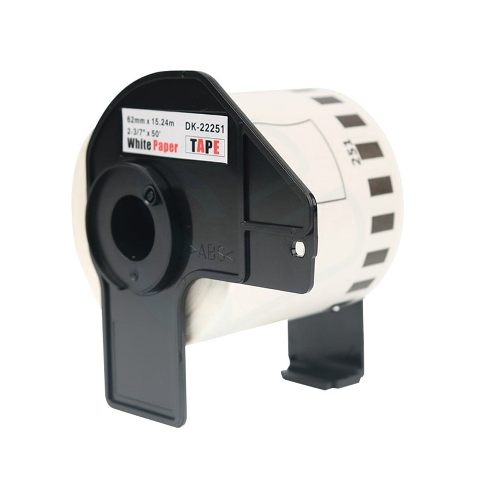 Brother DK-22251 Consumer Paper Roll - PAPER ROLL 62MM X 15.24M (WITH BLACK/RED PRINT) - Scanner... - Image 2