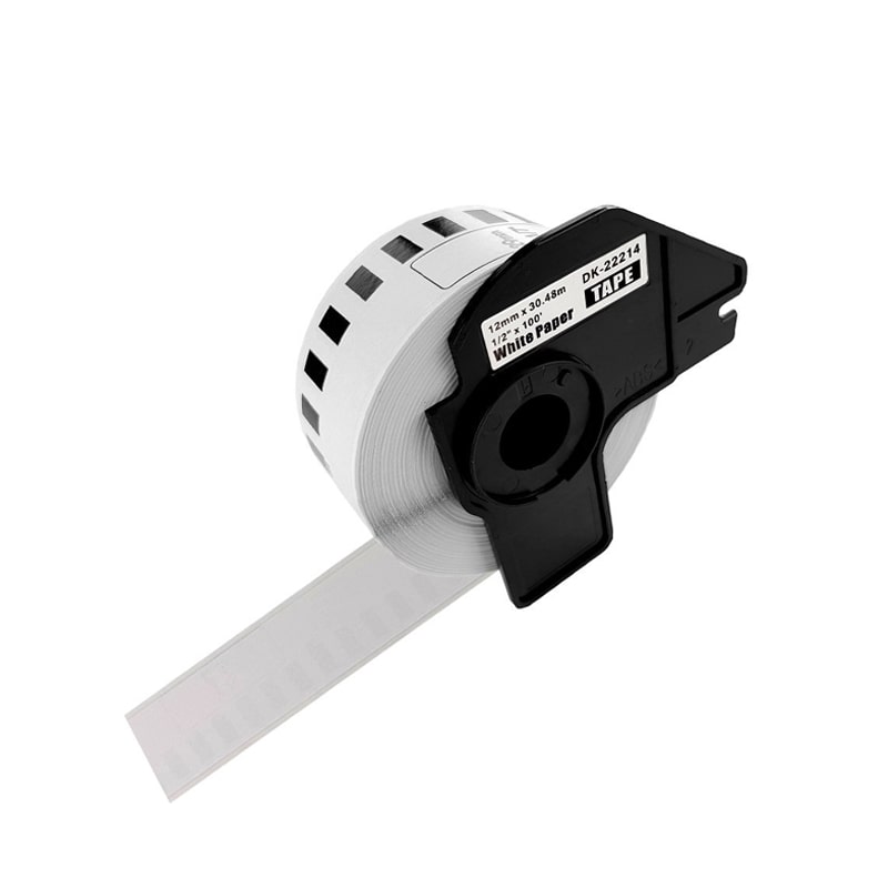 Brother White Paper Roll 12mm x 30.48. DK-22214. For use with QL-500, QL-550, QL-650TD and QL-105... - Image 3