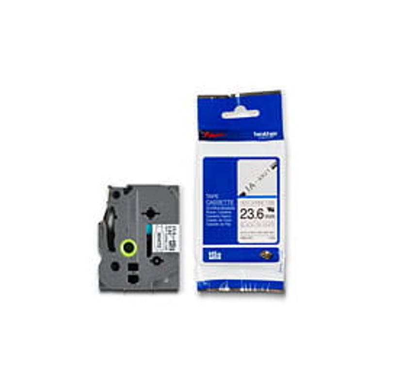 Brother HSE-251 23.6mm Black on White Heat Shrink Tube - Combatible with PT-E550WVP - Scanner and...