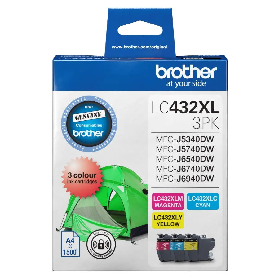 Brother LC432xl Colour Value Pack 1xcyan 1x Magenta 1x Yellow - Printer Consumable
