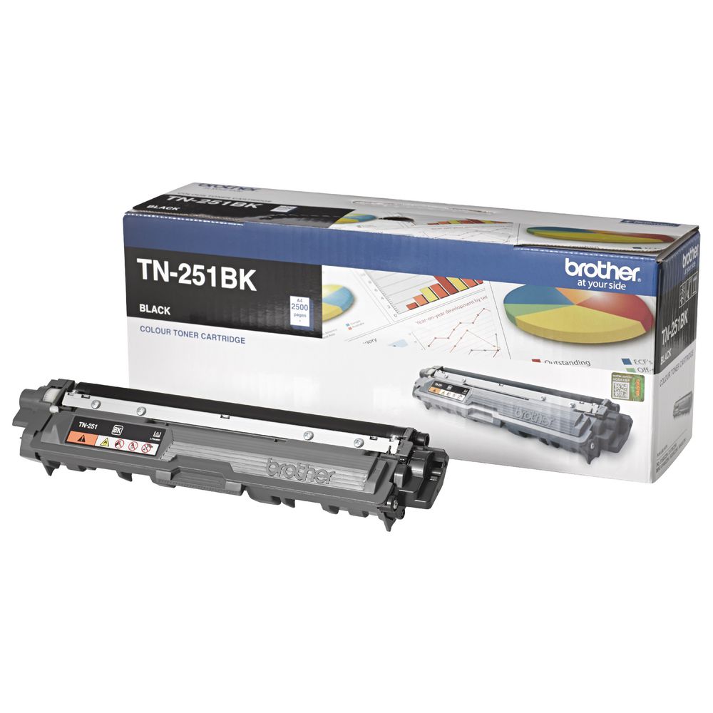 Brother TN-251BK BLACK TONER CARTRIDGE TO SUIT HL-3150CDN/3170CDW/MFC-9140CDN/9330CDW/9335CDW/934...