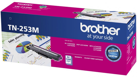 Brother TN-253M Magenta Toner Cartridge to Suit -  HL-3230CDW/3270CDW/DCP-L3015CDW/MFC-L3745CDW/L...