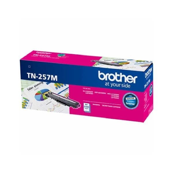 Brother TN-257M Magenta High Yield Toner Cartridge to Suit -  HL-3230CDW/3270CDW/DCP-L3015CDW/MFC...