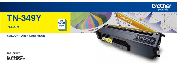 Brother TN-349Y AYS *EXCLUSIVE TO B2B* Colour Laser Toner-Super High Yield Yellow- HL-L9200CDW MF...