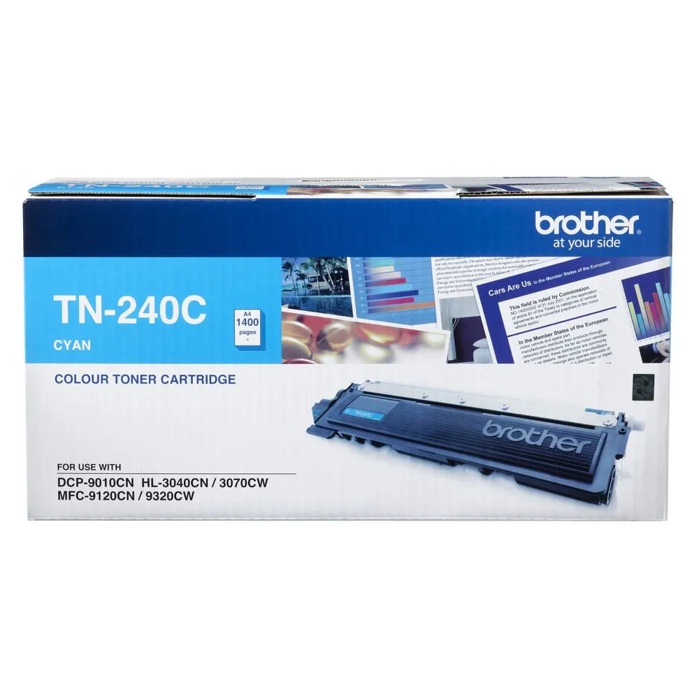 Brother TN-240C COLOUR LASER TONER-CYAN TONER CARTRIDGE TO SUIT HL-3040CN/3045CN/3070CW/3075CW, D...