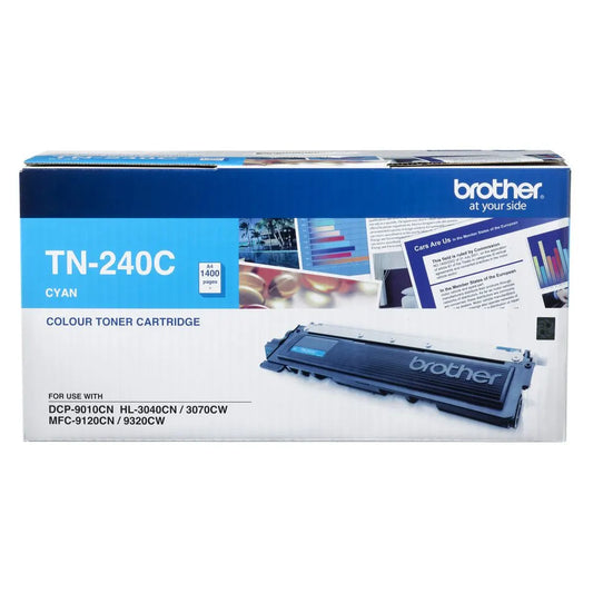 Brother TN-240C COLOUR LASER TONER-CYAN TONER CARTRIDGE TO SUIT HL-3040CN/3045CN/3070CW/3075CW, D...
