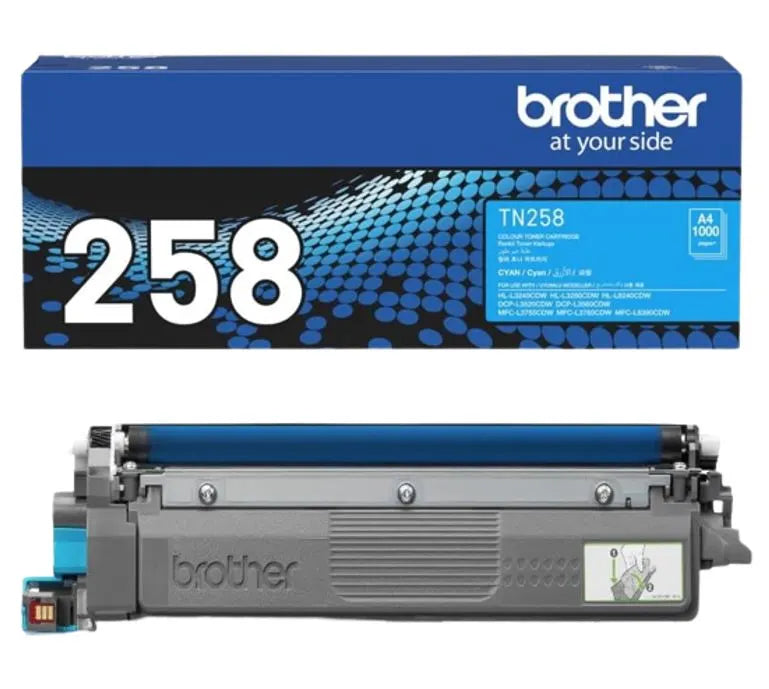 Brother TN-258C **NEW** CYAN TONER CARTRIDGE TO SUIT MFC-L8390CDW/MFC-L3760CDW/MFC-L3755CDW/DCP-L... - Image 3