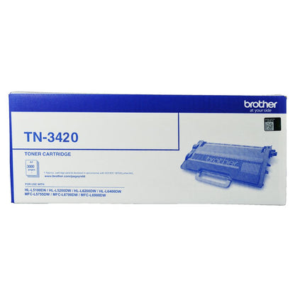Brother TN-3420 Mono Laser Toner - High Yield to suit HL-L5100DN, L5200DW, L6200DW, L6400DW  MFC...