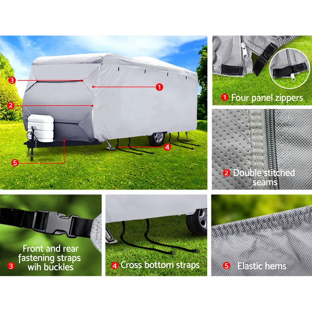 Weisshorn 18-20ft Caravan Cover Campervan 4 Layer UV Water Resistant - Image 5