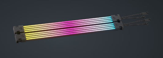 (LSCorsair ARGB PSU Cable Strips: 2x230mm, 100 ARGB LEDs/strip, 5V ARGB/iCUE - Power Supplies