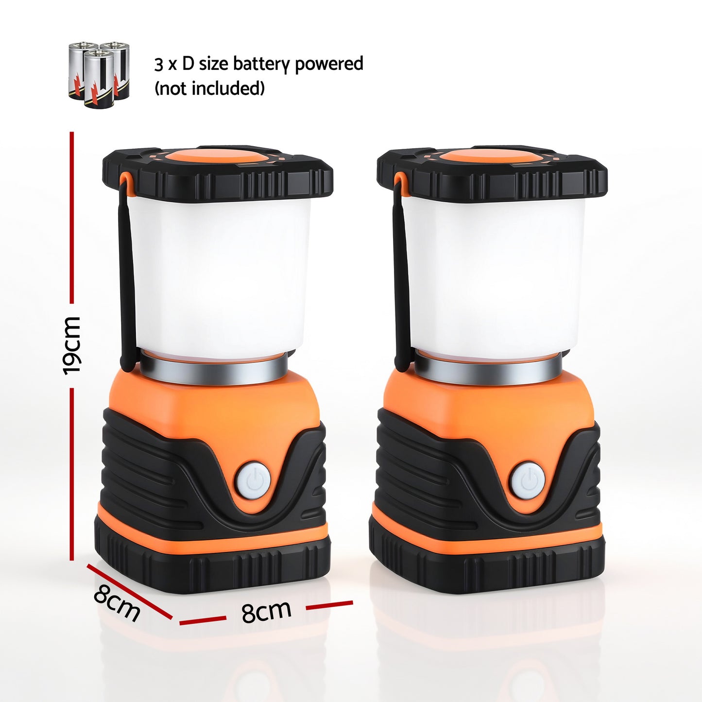 Weisshorn 2-Pack LED Camping Lanterns, 1000LM Super Bright Waterproof Portable Emergency Tent Lights - Image 2