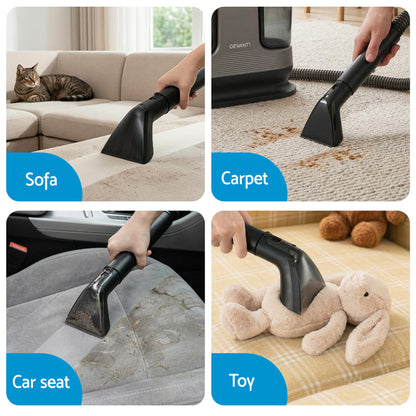 Devanti Carpet Washer Handheld Vacuum Cleaner 1700W 11kpa Rapid Heating Black - Image 6