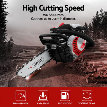 Giantz 25CC Petrol Chainsaw 10'' Bar Chain Saw Lightweight for Pruning Cutting - Image 4