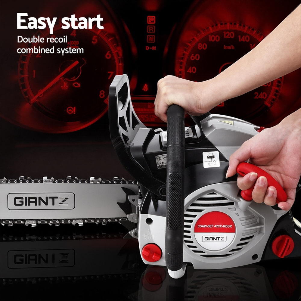 Giantz 42CC Petrol Chainsaw 16'' Bar Chain Saw Lightweight for Pruning Cutting - Image 8