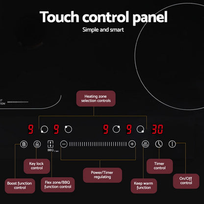 Devanti Induction Cooktop 60cm Electric Cooker - Image 6