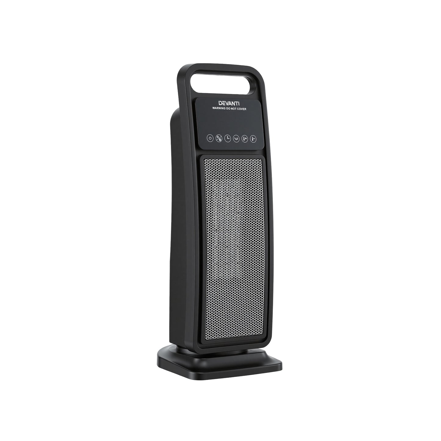 Devanti 2000W Ceramic Tower Heater Space Heaters Indoor Oscillating Black - Image 3