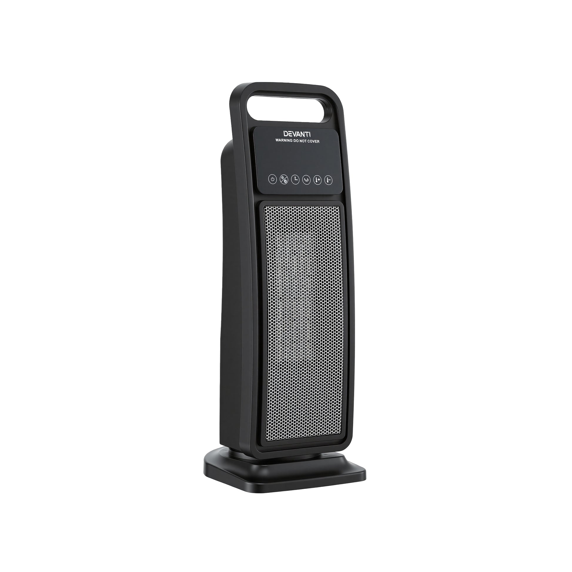 Devanti 2000W Ceramic Tower Heater Space Heaters Indoor Oscillating Black - Image 3