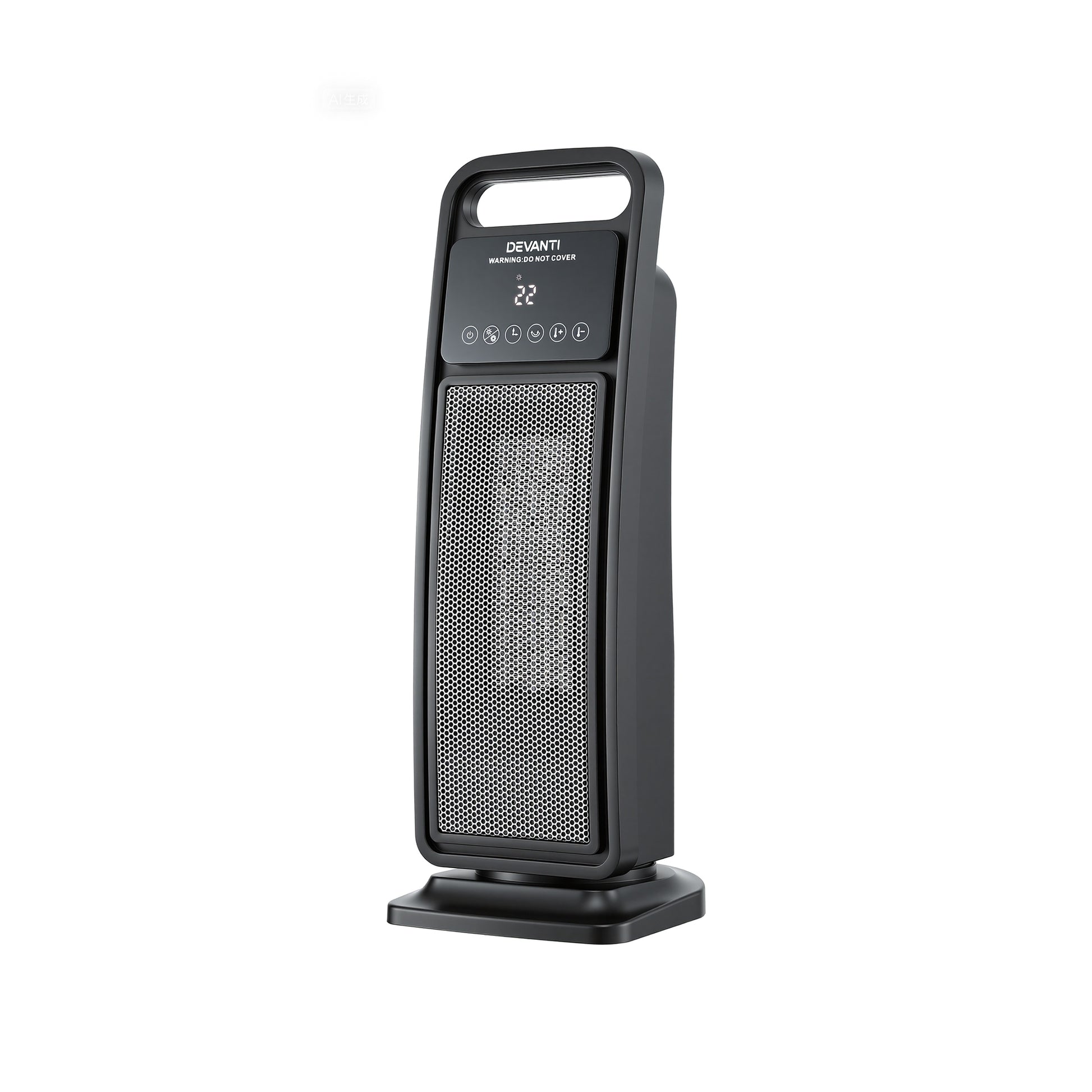 Devanti 2000W Ceramic Tower Heater Space Heaters Indoor Oscillating Black - Image 9