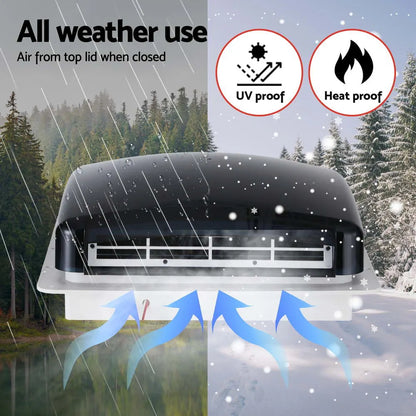 Weisshorn Caravan Air Vent Roof Hatch 12V Shower Fan Reversible Airlfow Rainy Use Camper - Image 6
