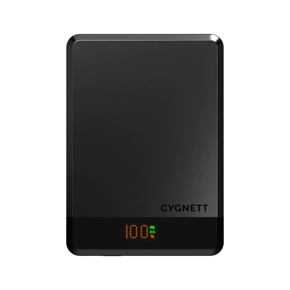 Cygnett MagSlim PD 3.0 20W 10000mAh (10K) Magnetic Wireless Power Bank (Black) - Portable Power