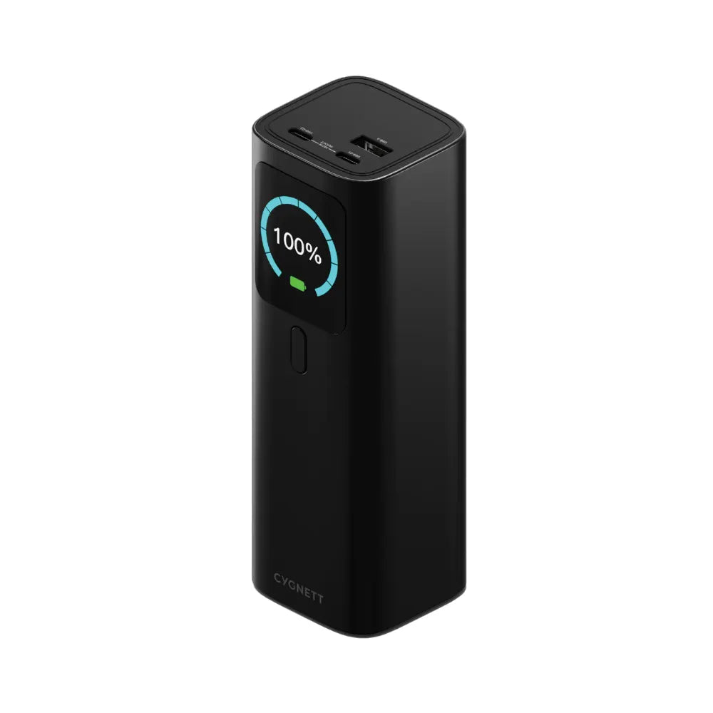 Cygnett Voyager HighPWR PD 3.1 148W 27000 (27K) Laptop Power Bank with Case (Black) - Portable Power