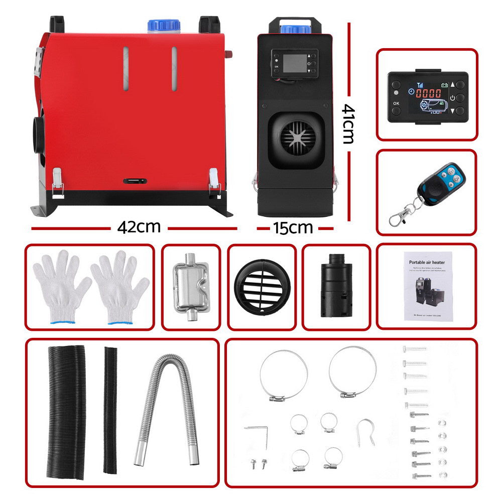 Giantz Diesel Air Heater All-in-one 12V 5KW LCD Remote Control for Car RV Indoors caravan machinery - Image 2