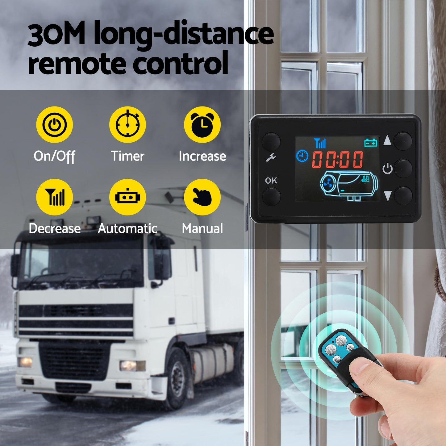 Giantz Diesel Air Heater All-in-one 12V 5KW LCD Remote Control for Car RV Indoors caravan machinery - Image 7
