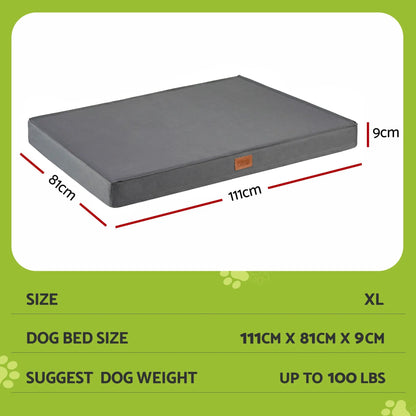 i.Pet Dog Bed XL Water-resistant Egg Crate Foam Orthopedic Pet Mat Grey - Image 9