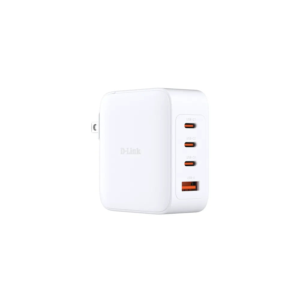 D-Link 140W GaN Charger with USB-A and 3 USB-C ports - Portable Power