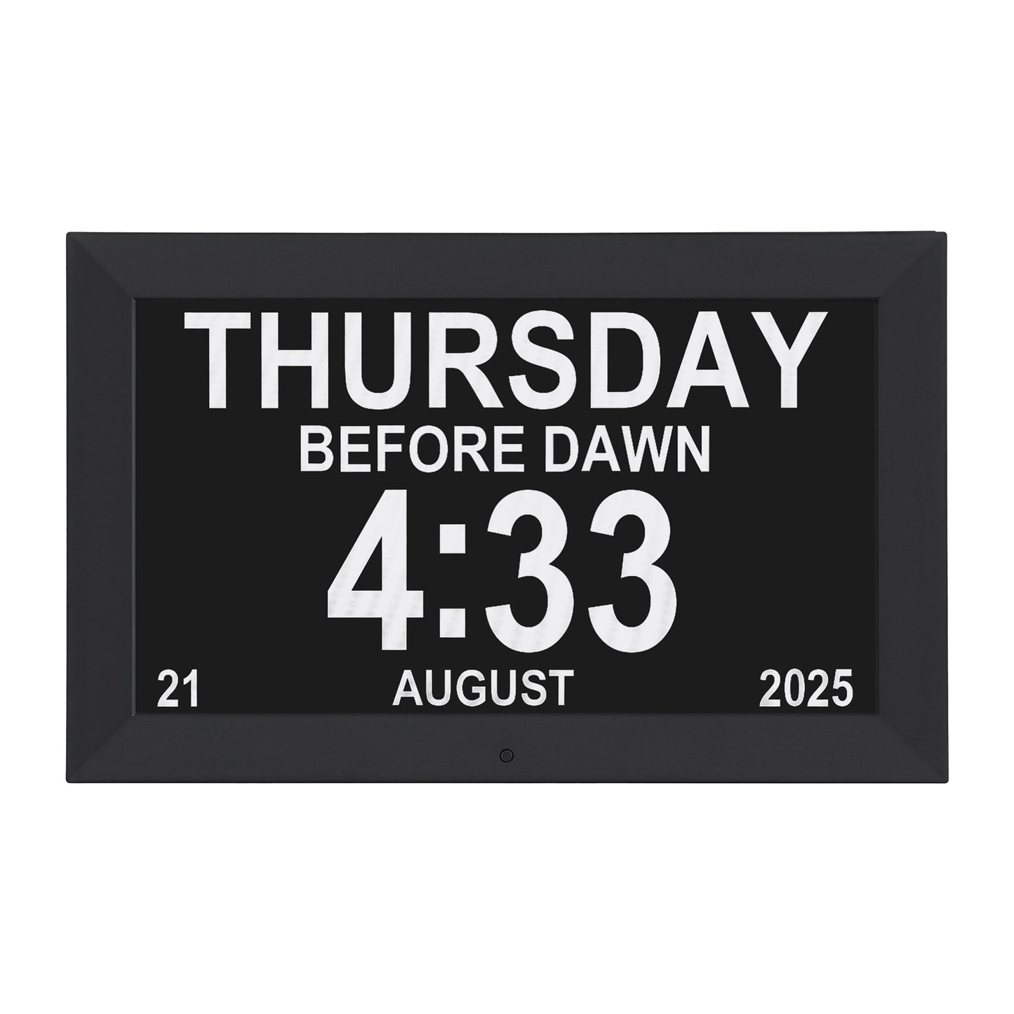 Artiss 10" Digital Day Clock Alarm Calendar Dementia Date Week Desk Clocks Black - Image 4