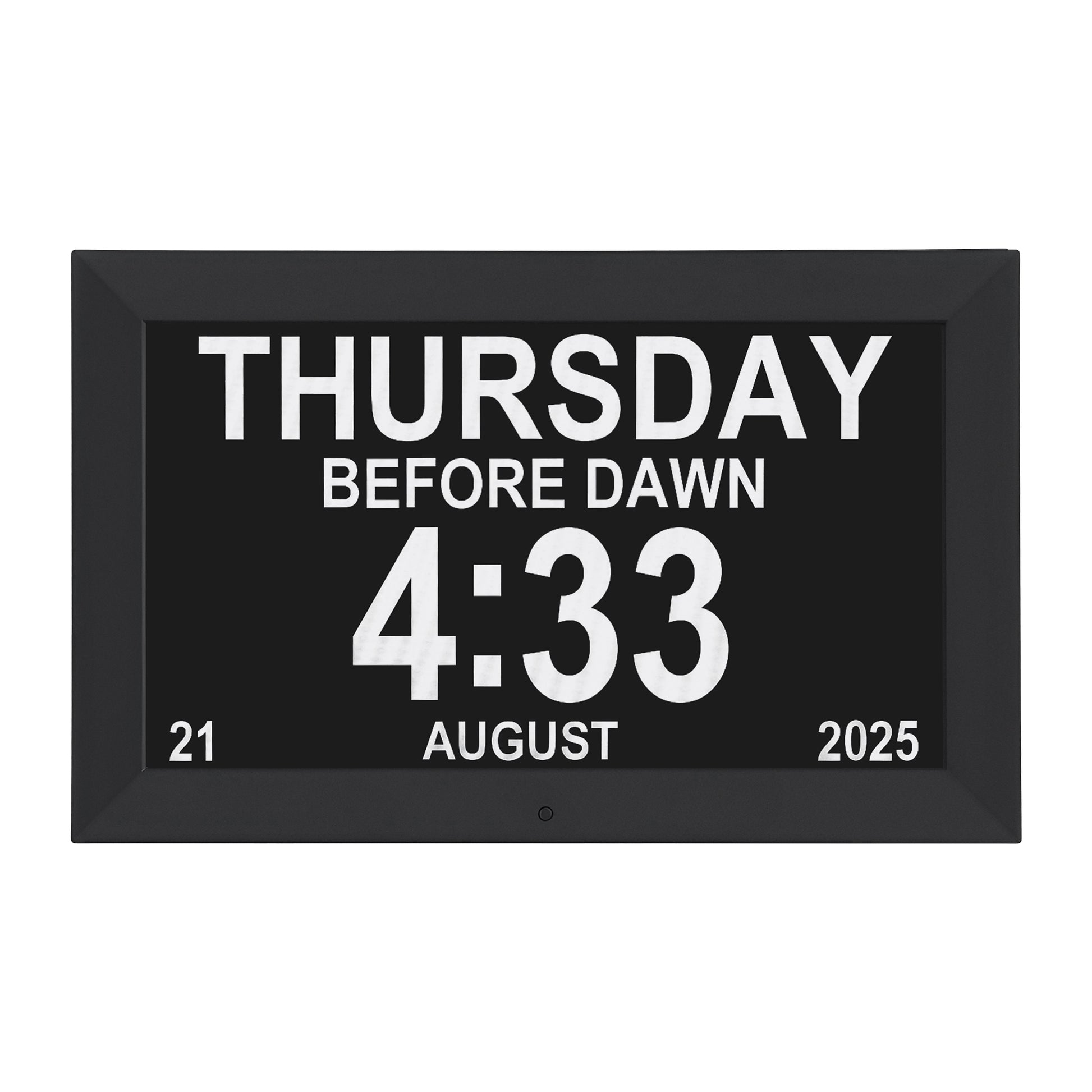 Artiss 10" Digital Day Clock Alarm Calendar Dementia Date Week Desk Clocks Black - Image 4