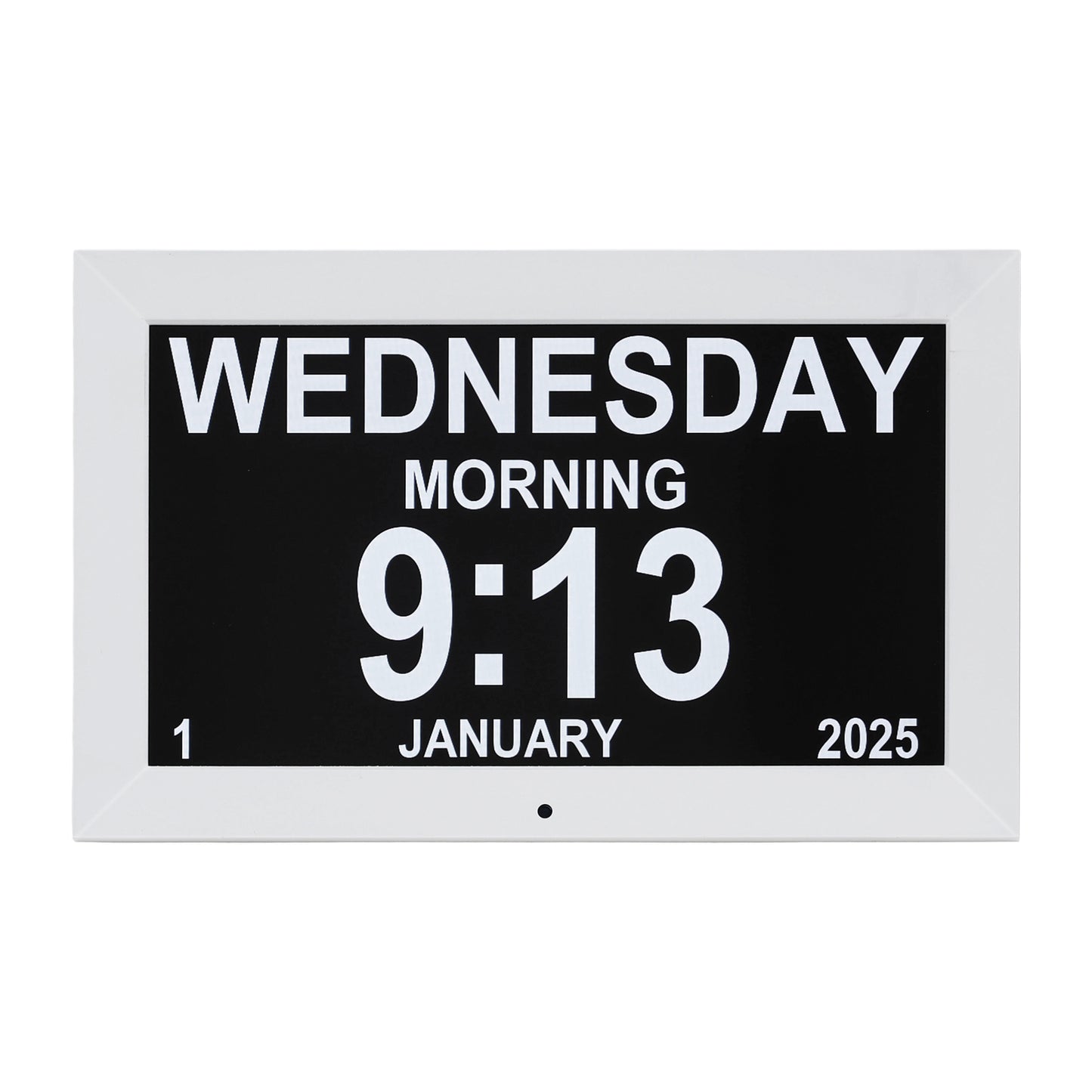 Artiss 10" Digital Day Clock Alarm Calendar Dementia Date Week Desk Clocks White - Image 4