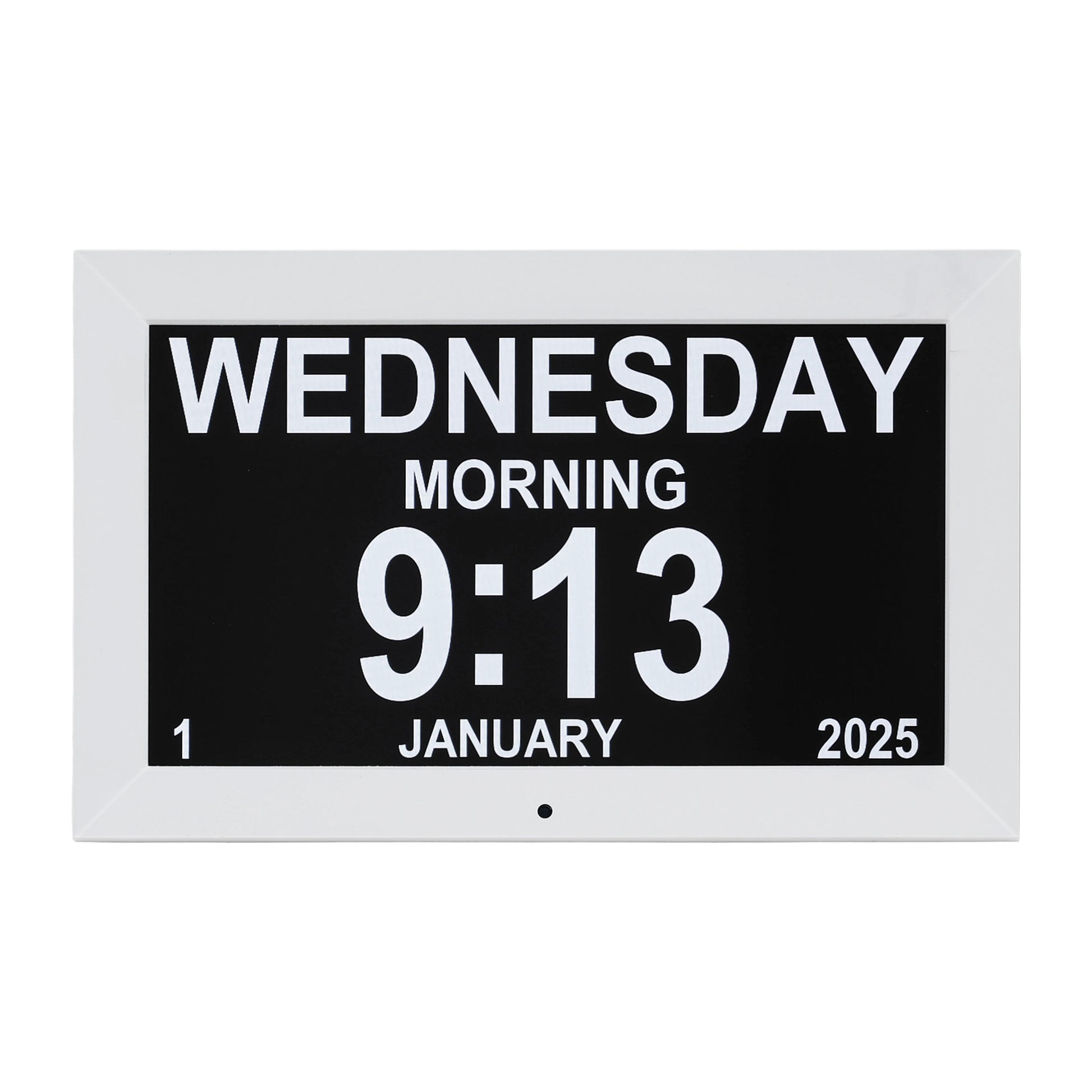 Artiss 10" Digital Day Clock Alarm Calendar Dementia Date Week Desk Clocks White - Image 4
